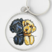 Labradoedles Black Yellow Up Sleutelhanger (Voorkant)