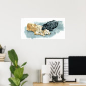 Labradoedles in Love Canvas Print (Thuiskantoor)