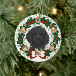 Labradole Dog Kerstmis Cute Dog Cookie Wreath Keramisch Ornament