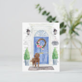 Labradole Moving Announcement Briefkaart (Staand voorkant)