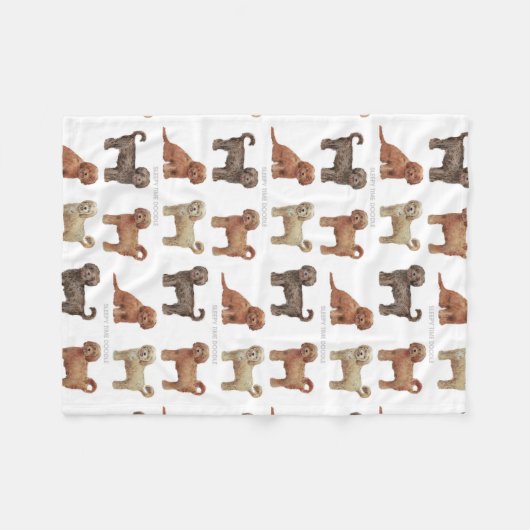 LABRADOODLE - Aangepaste ventilatorbank Fleece Deken (Voorkant (Horizontaal))