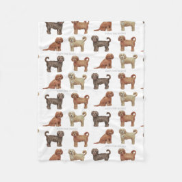 LABRADOODLE - Aangepaste ventilatorbank Fleece Deken