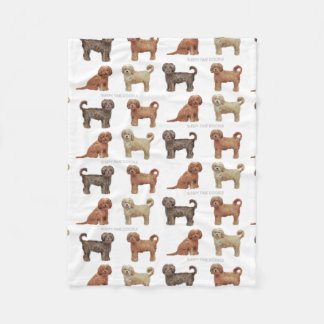 LABRADOODLE - Aangepaste ventilatorbank Fleece Deken