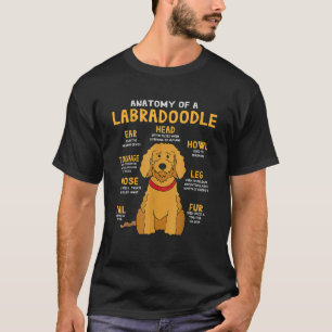 Labradoodle Anatomie van Hond Mam Papa T-shirt