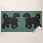 Labradoodle Beach Towel Strandlaken (Voorkant)