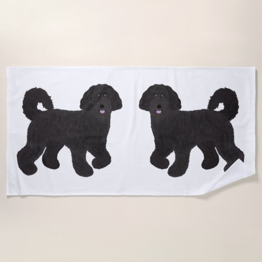 Labradoodle Beach Towel Strandlaken (Voorkant)