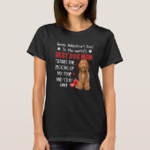 Labradoodle Best Dog Mom Valentines Day Funny Pupp T-shirt (Voorkant)
