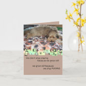 Labradoodle Birthday Greeting Card Kaart (Gele Bloem)