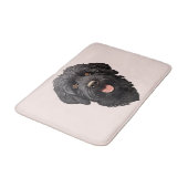 Labradoodle Black Dog Badmat (Gekanteld)