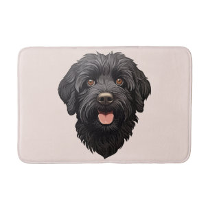 Labradoodle Black Dog Badmat