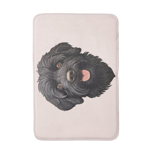 Labradoodle Black Dog Badmat (Voorkant Verticaal)