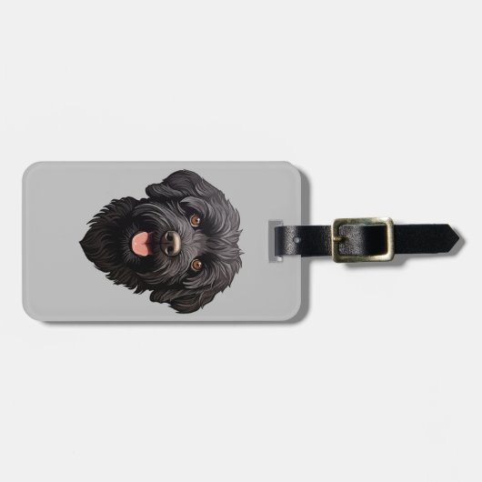 Labradoodle Black Dog Bagagelabel (Voorkant horizontaal)