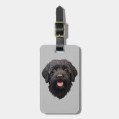 Labradoodle Black Dog Bagagelabel (Voorkant verticaal)