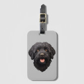 Labradoodle Black Dog Bagagelabel (Voorkant (verticaal))