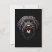 Labradoodle Black Dog Bedankkaart (Voorkant)