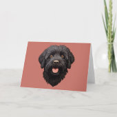 Labradoodle Black Dog Bedankkaart (Voorkant)