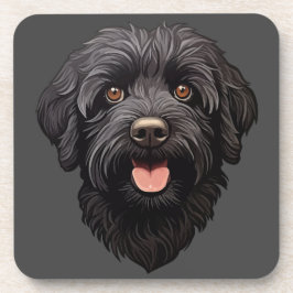 Labradoodle Black Dog Bier Onderzetter