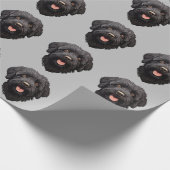 Labradoodle Black Dog Cadeaupapier (Hoek)