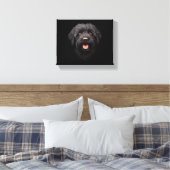 Labradoodle Black Dog Canvas Afdruk (Insitu (Slaapkamer))