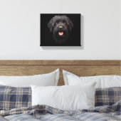 Labradoodle Black Dog Canvas Afdruk (Insitu (Slaapkamer))