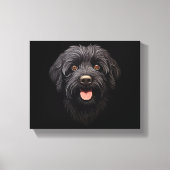 Labradoodle Black Dog Canvas Afdruk (Voorkant)