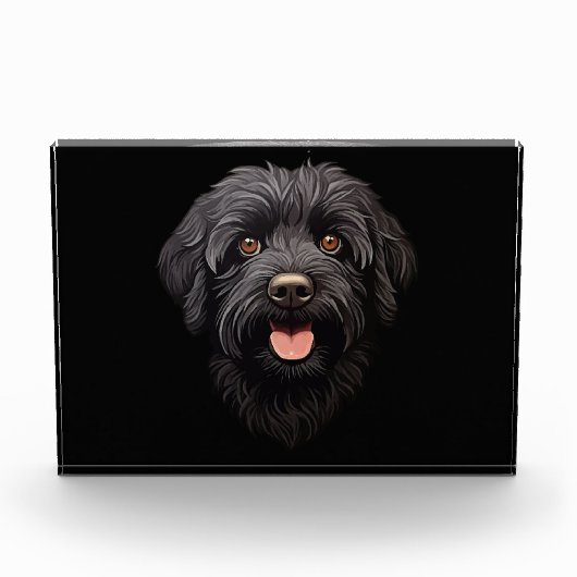 Labradoodle Black Dog Fotoblokken (Voorkant)
