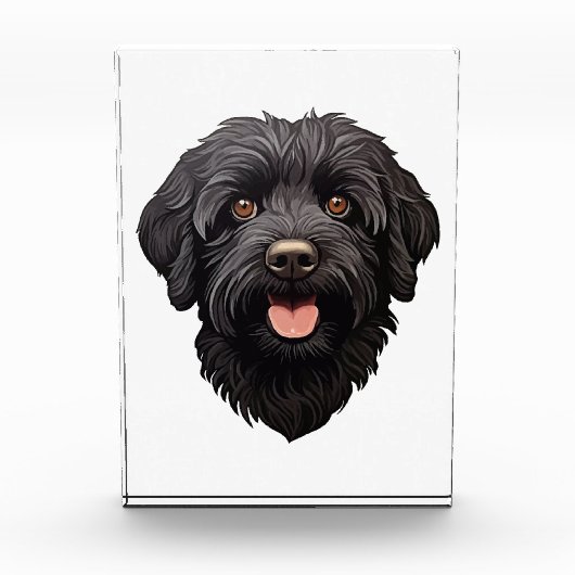 Labradoodle Black Dog Fotoblokken (Voorkant)