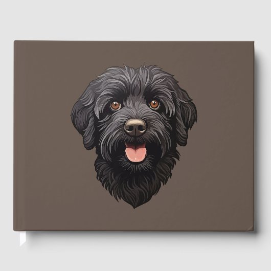 Labradoodle Black Dog Gastenboek (Voorkant)