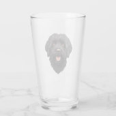 Labradoodle Black Dog Glas (Achterkant)