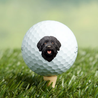 Labradoodle Black Dog Golfballen