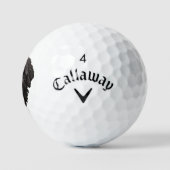 Labradoodle Black Dog Golfballen (Logo)