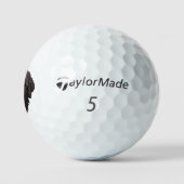 Labradoodle Black Dog Golfballen (Logo)