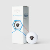 Labradoodle Black Dog Golfballen (Verpakking)