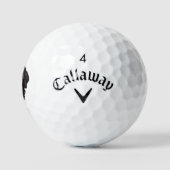 Labradoodle Black Dog Golfballen (Logo)