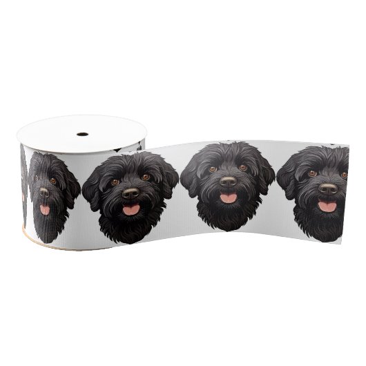 Labradoodle Black Dog Grosgrain Lint (Spoel)