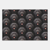 Labradoodle Black Dog Inpakpapier Vel (Voorkant)