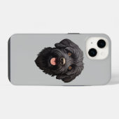 Labradoodle Black Dog iPhone Hoesje (Achterkant horizontaal)