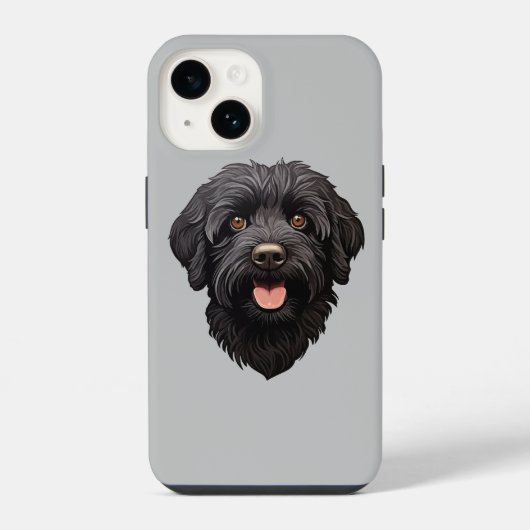 Labradoodle Black Dog iPhone Hoesje (Achterkant)