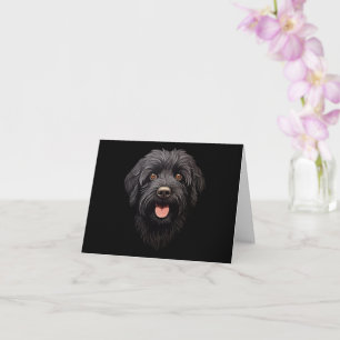Labradoodle Black Dog Kaart