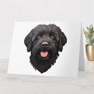 Labradoodle Black Dog Kaart