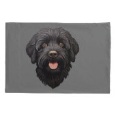 Labradoodle Black Dog Kussensloop (Achterkant)