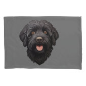 Labradoodle Black Dog Kussensloop (Voorkant)