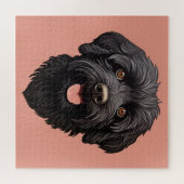 Labradoodle Black Dog Legpuzzel (Horizontaal)