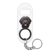 Labradoodle Black Dog Mini Flessenopener (Achterkant)