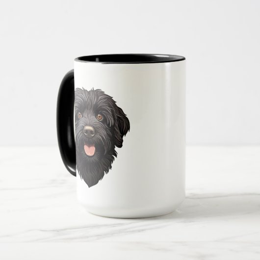 Labradoodle Black Dog Mok (Voorkant links)