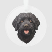 Labradoodle Black Dog Ornament (achterkant)