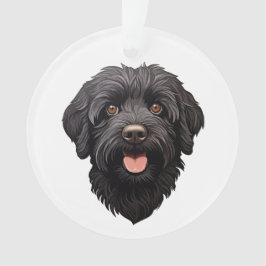 Labradoodle Black Dog Ornament