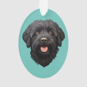 Labradoodle Black Dog Ornament (achterkant)