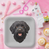 Labradoodle Black Dog Papieren Bordje (Feest)
