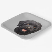 Labradoodle Black Dog Papieren Bordje (Gebogen)